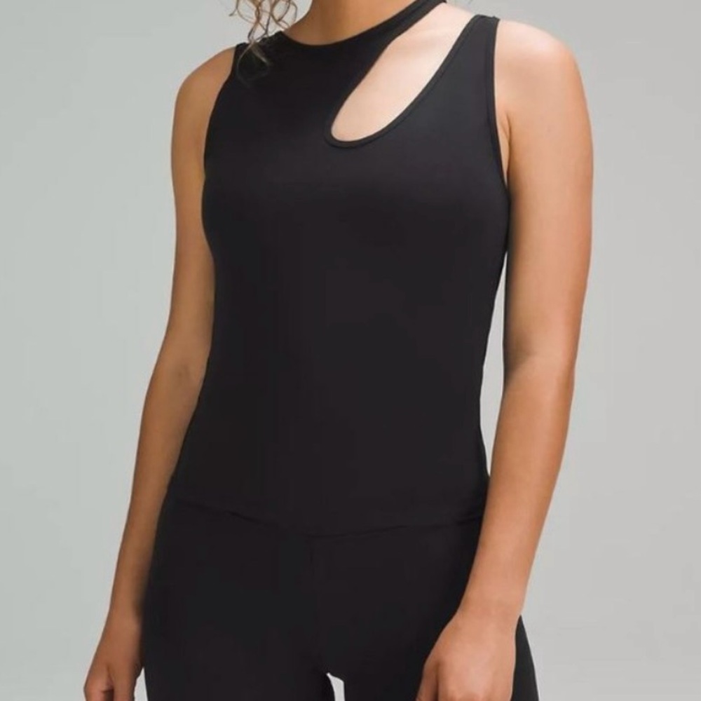 Black Sleeveless Cutout Top